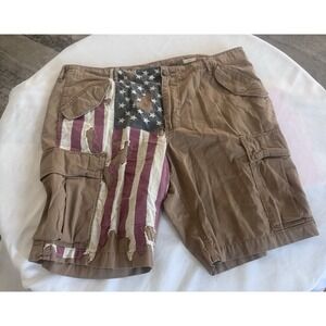 Denim & Supply Ralph Lauren Cargo Shorts Mens  American Flag Sz 40